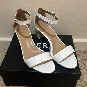 Naturalizer Bridal block sandal - Vera, white leather 🕊️ 🤍 WIDE FIT